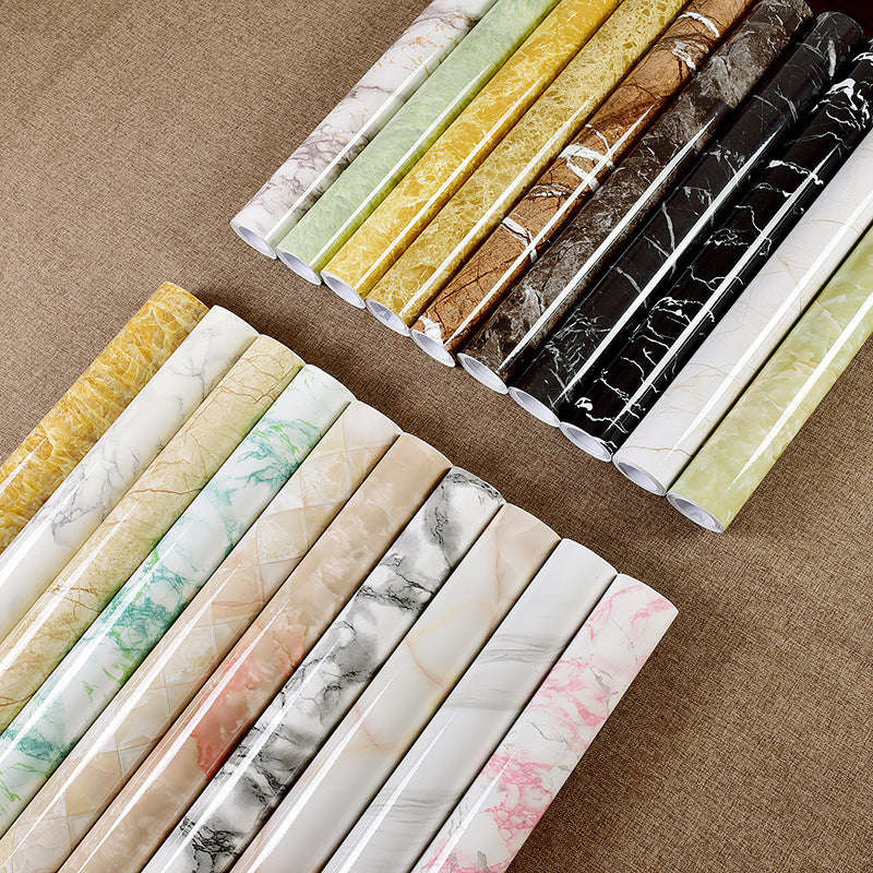 Imitation Marble Pattern Waterproof And High Temperature Resistant Kitchen Furniture Renovation Wallpaper | Orazek UK Ltd