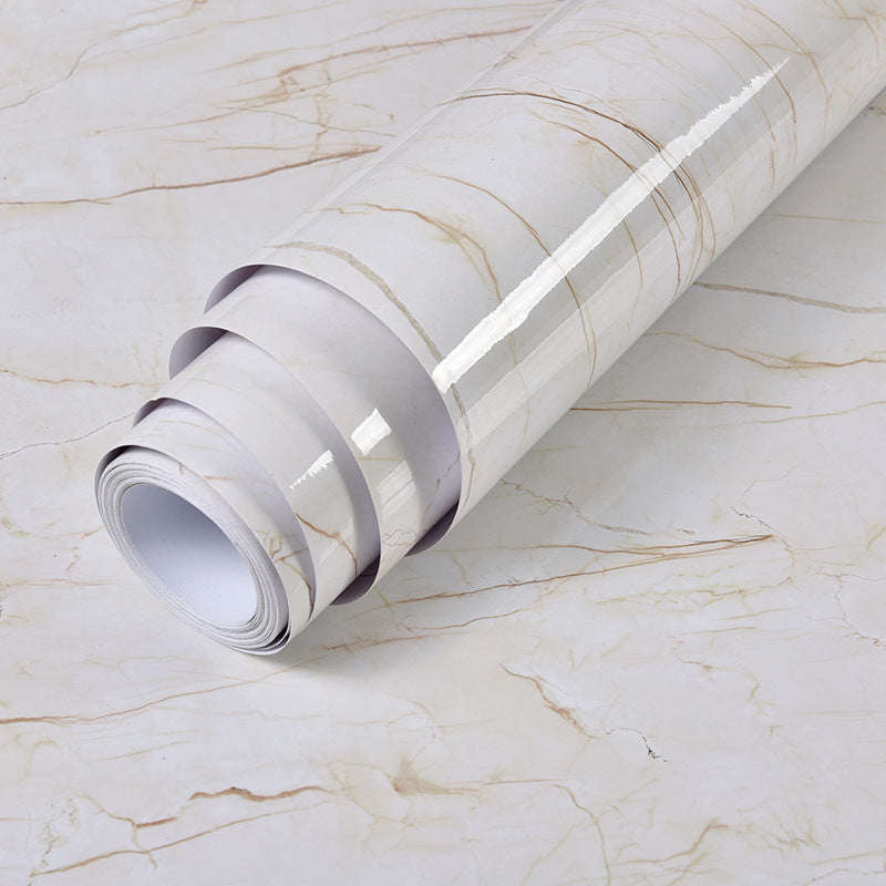 Imitation Marble Pattern Waterproof And High Temperature Resistant Kitchen Furniture Renovation Wallpaper | Orazek UK Ltd