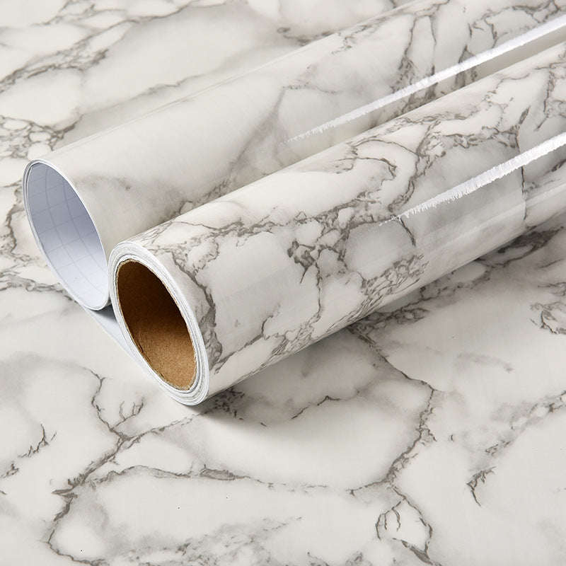 Imitation Marble Pattern Waterproof And High Temperature Resistant Kitchen Furniture Renovation Wallpaper Orazek UK Ltd