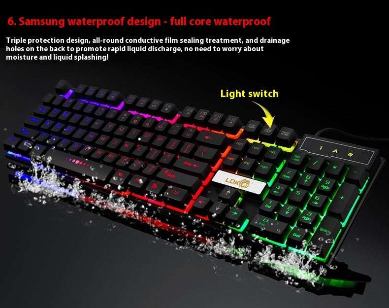 Industry gaming keyboard glowing usb cable gaming keyboard | Orazek UK Ltd
