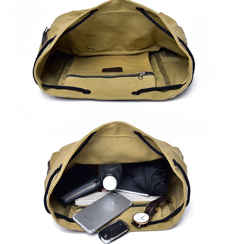 Influx street canvas backpack unisex backpack retro leisure travel bag large capacity bag | Orazek UK Ltd