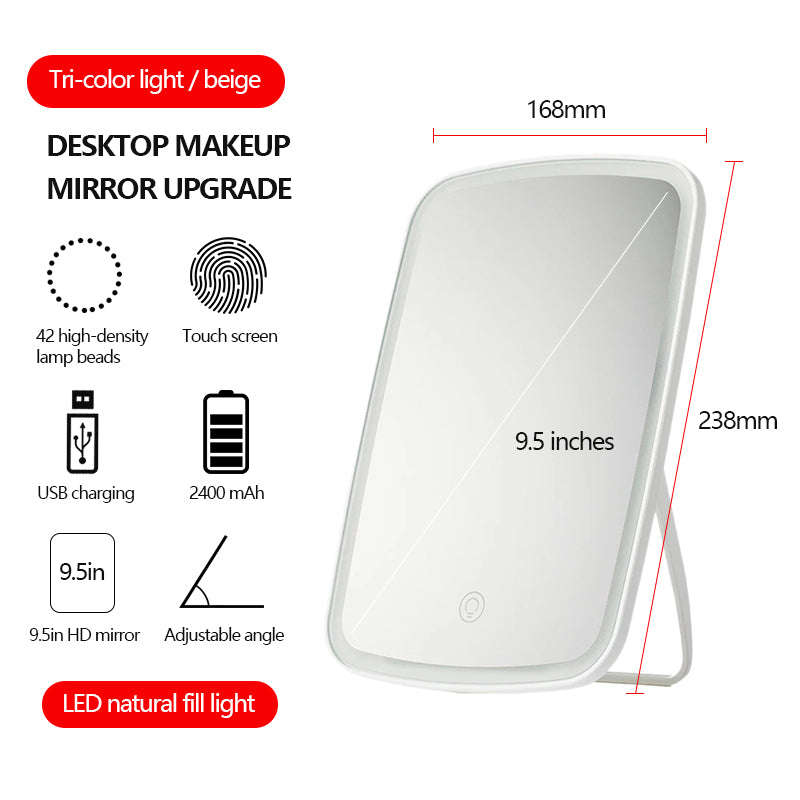 Intelligent Portable Desktop Ladies Makeup Light Adjustable Women Girls Rectangle Mirrors | Orazek UK Ltd