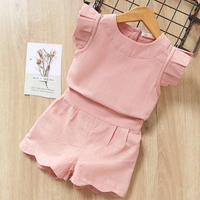 Kids Girls Clothes For Baby Girl Kids T-Shirt Shorts Suit | Orazek UK Ltd