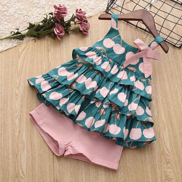 Kids Girls Clothes For Baby Girl Kids T-Shirt Shorts Suit | Orazek UK Ltd
