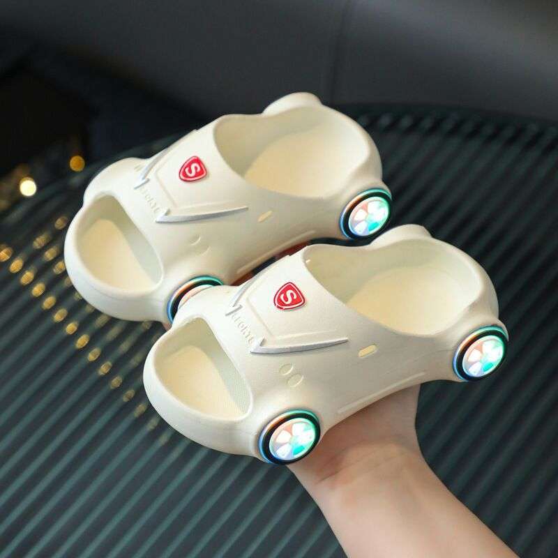 Kids Glowing Slippers Cartoon Car Sandals Children Sandals Anti Slip Boys Girls Luminous Slippers Summer Beach Shoes Orazek UK Ltd