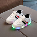 Kimmy White LED Sneakers Shoes | Orazek UK Ltd