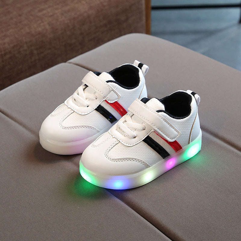 Kimmy White LED Sneakers Shoes | Orazek UK Ltd