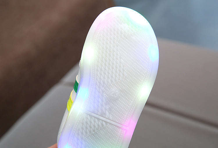 Kimmy White LED Sneakers Shoes | Orazek UK Ltd