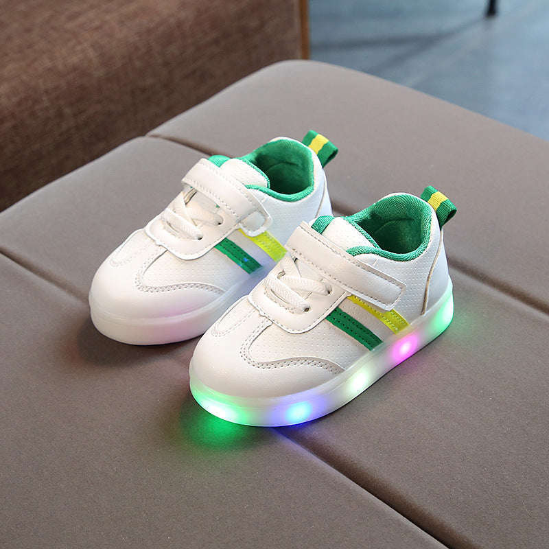 Kimmy White LED Sneakers Shoes | Orazek UK Ltd