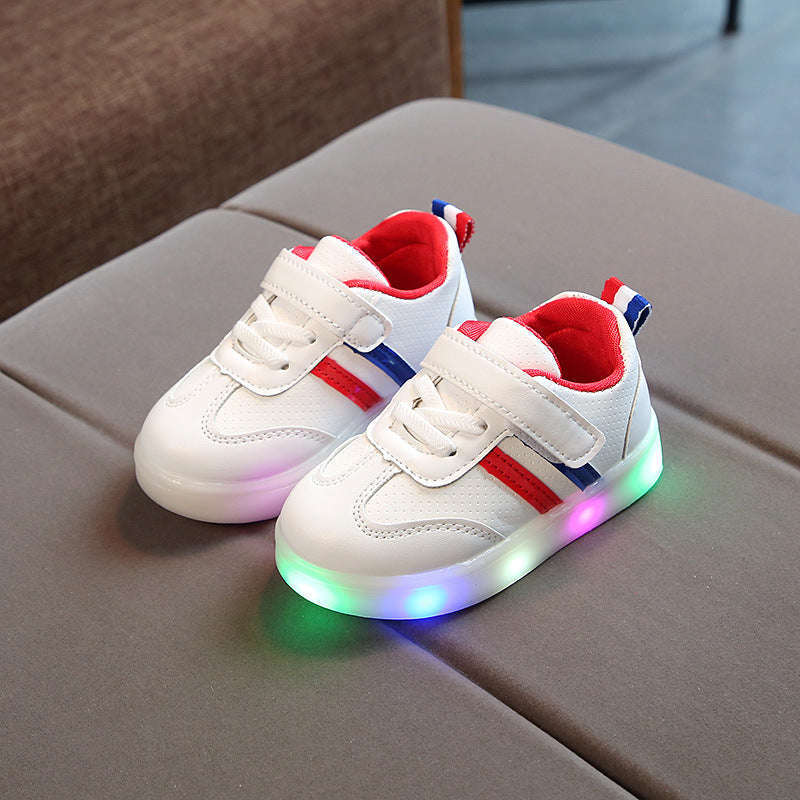 Kimmy White LED Sneakers Shoes | Orazek UK Ltd