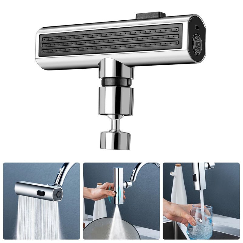 Kitchen Faucet Waterfall Outlet Splash Proof Universal Rotating Bubbler Multifunctional Water Nozzle Extension Kitchen Gadgets | Orazek UK Ltd