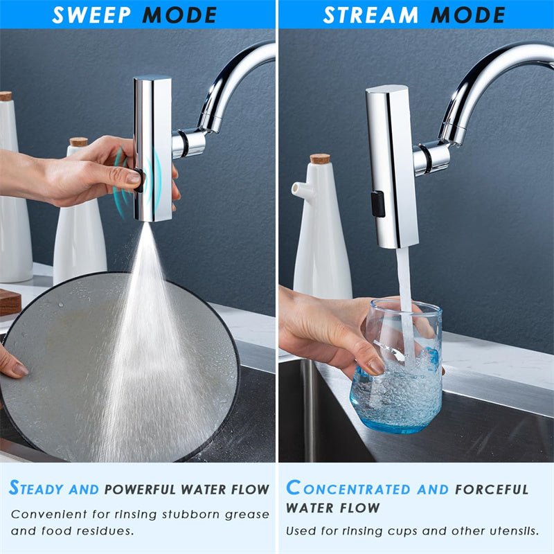 Kitchen Faucet Waterfall Outlet Splash Proof Universal Rotating Bubbler Multifunctional Water Nozzle Extension Kitchen Gadgets | Orazek UK Ltd