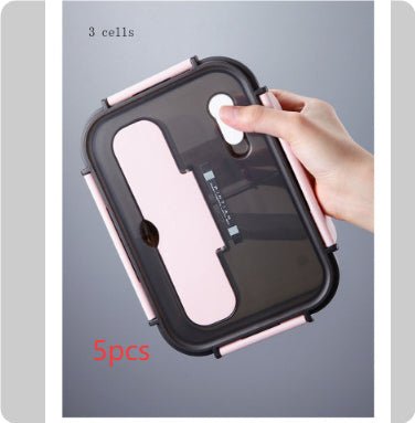 Kitchen Lunch Box Work Student Outdoor Activities Travel Microwave Heating Food Container Plastic Bento Box Storage Snacks Boxes | Orazek UK Ltd