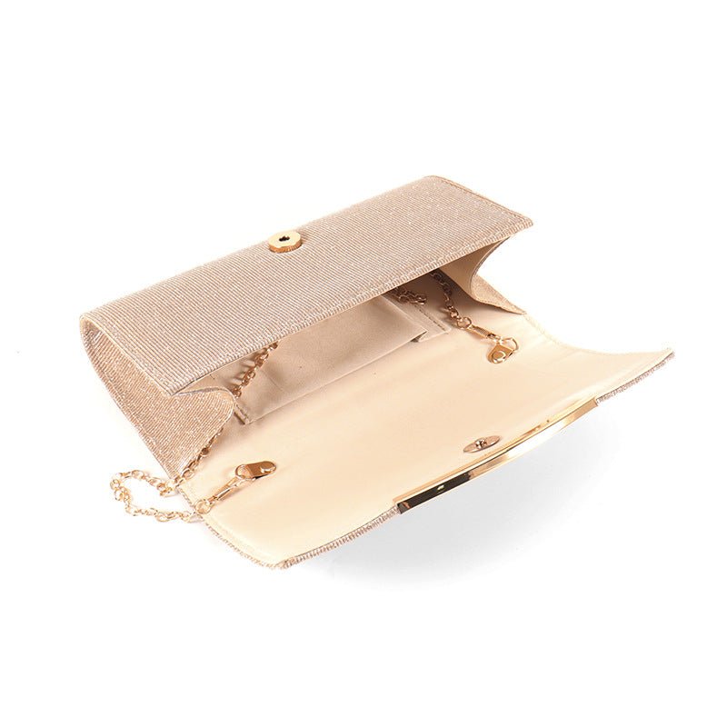 Ladies Dinner Bag Solid Color Flap Chain Crossbody Bag | Orazek UK Ltd