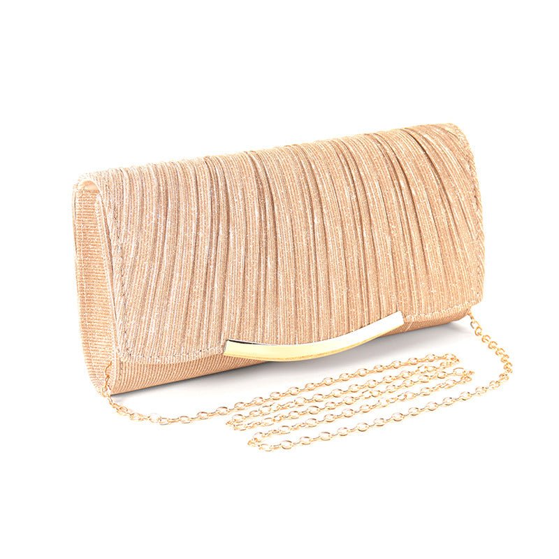 Ladies Dinner Bag Solid Color Flap Chain Crossbody Bag | Orazek UK Ltd