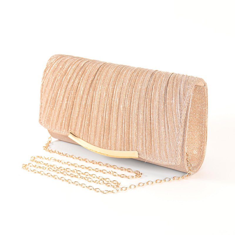 Ladies Dinner Bag Solid Color Flap Chain Crossbody Bag | Orazek UK Ltd