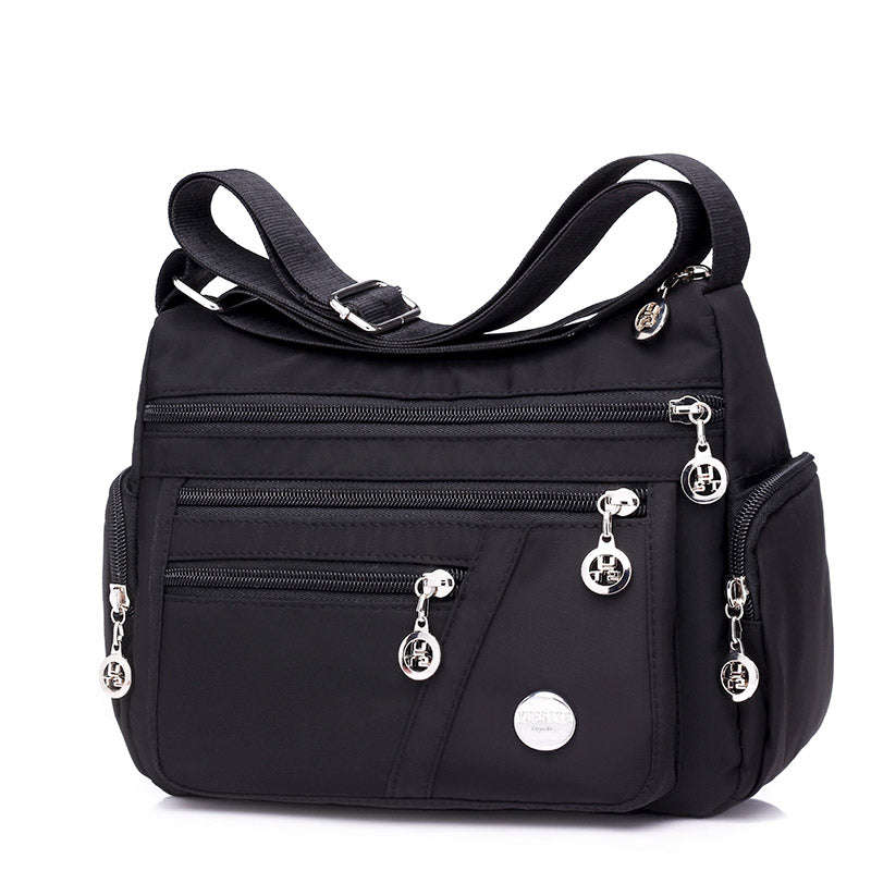 Ladies Multi-layer Square Fashion Women Shoulder Messenger Bag Waterproof Nylon Oxford Crossbody Bag Handbags | Orazek UK Ltd