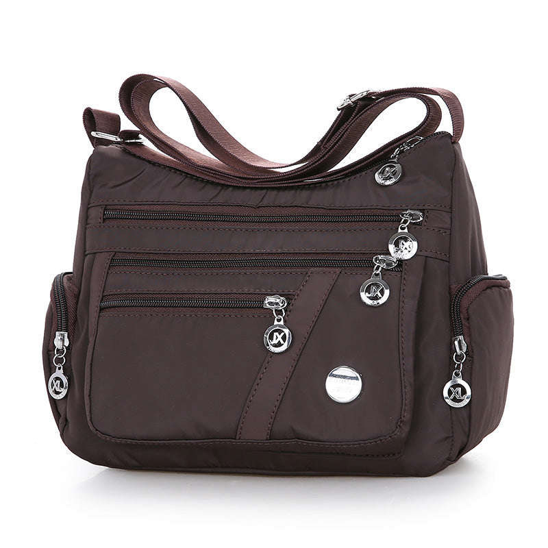 Ladies Multi-layer Square Fashion Women Shoulder Messenger Bag Waterproof Nylon Oxford Crossbody Bag Handbags | Orazek UK Ltd