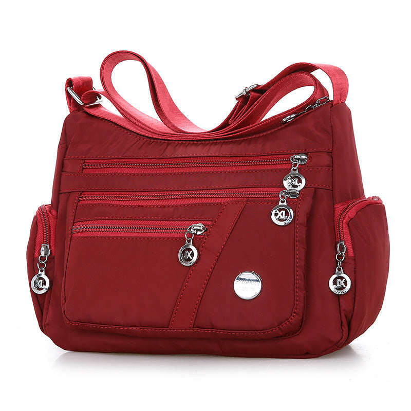 Ladies Multi-layer Square Fashion Women Shoulder Messenger Bag Waterproof Nylon Oxford Crossbody Bag Handbags | Orazek UK Ltd