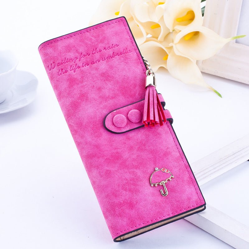 Lady's umbrella purse women long zipper wallets Korean plate handbag Taobao fast selling sanding Wallet | Orazek UK Ltd