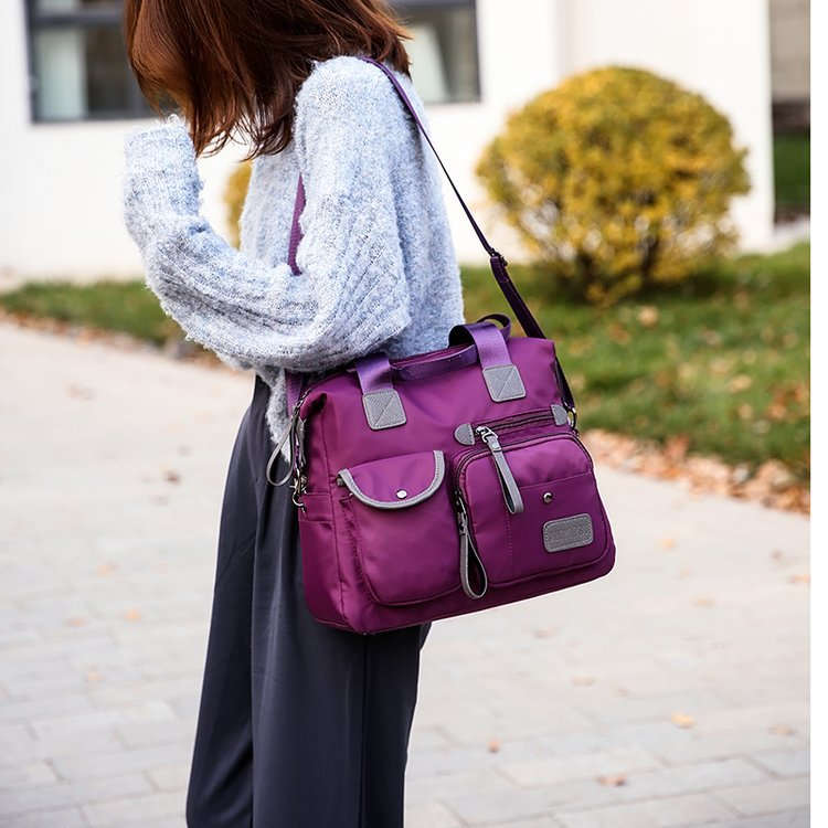 Large Capacity Multi-pocket Shoulder Bag For Women Nylon Waterproof Handbags Female Casual Commuting Messenger Crossbody Bags | Orazek UK Ltd