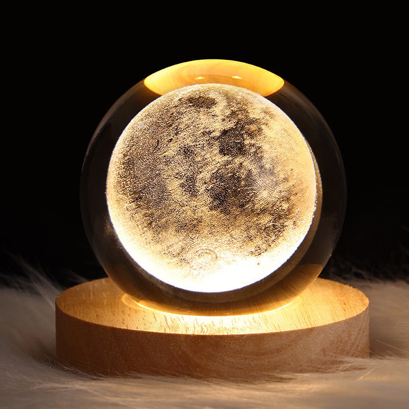LED Night Light Galaxy Crystal Ball Table Lamp 3D Planet Moon Lamp Bedroom Home Decor For Kids Party Children Birthday Gifts | Orazek UK Ltd