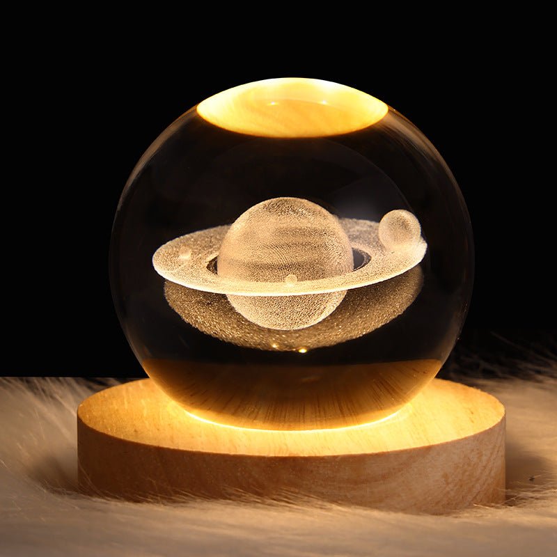 LED Night Light Galaxy Crystal Ball Table Lamp 3D Planet Moon Lamp Bedroom Home Decor For Kids Party Children Birthday Gifts | Orazek UK Ltd
