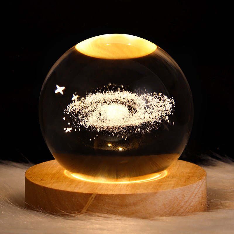 LED Night Light Galaxy Crystal Ball Table Lamp 3D Planet Moon Lamp Bedroom Home Decor For Kids Party Children Birthday Gifts | Orazek UK Ltd