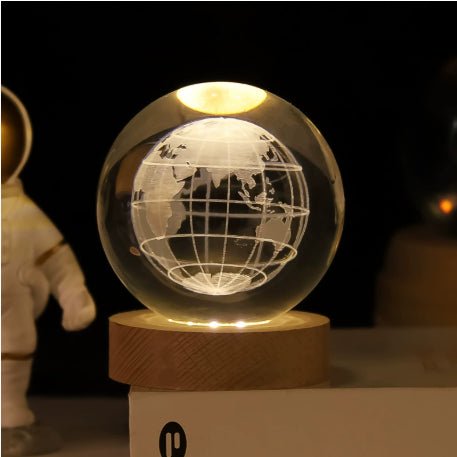 LED Night Light Galaxy Crystal Ball Table Lamp 3D Planet Moon Lamp Bedroom Home Decor For Kids Party Children Birthday Gifts | Orazek UK Ltd