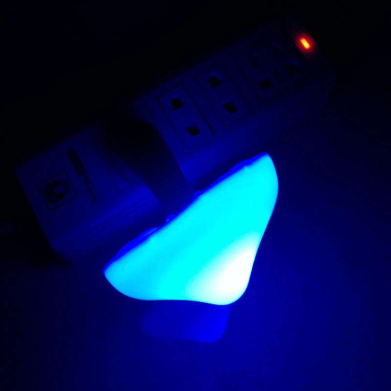 LED Night Light Mushroom Wall Socket Lamp EU US Plug Warm White Light-control Sensor Bedroom Light Home Decoration | Orazek UK Ltd