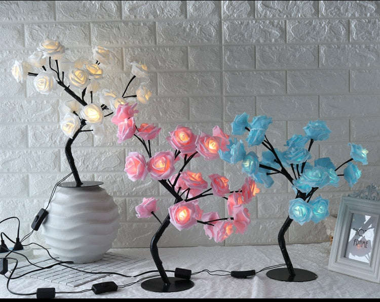 LED Tree Lamp Rose Small Tree Lamp Modeling Lamp Table Lamp | Orazek UK Ltd