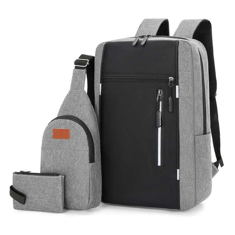 Leisure Oxford Fabric Chest Bag Three-piece Set Backpack | Orazek UK Ltd