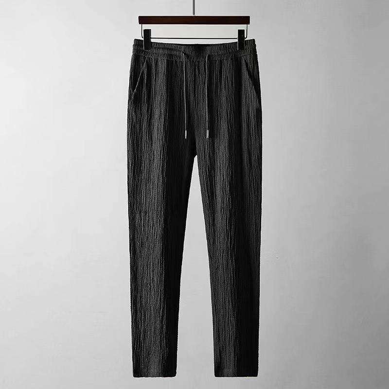 Leisure Suit Summer Loose Short Sleeve Top And Drawstring Trousers Fashion Mens Clothing | Orazek UK Ltd