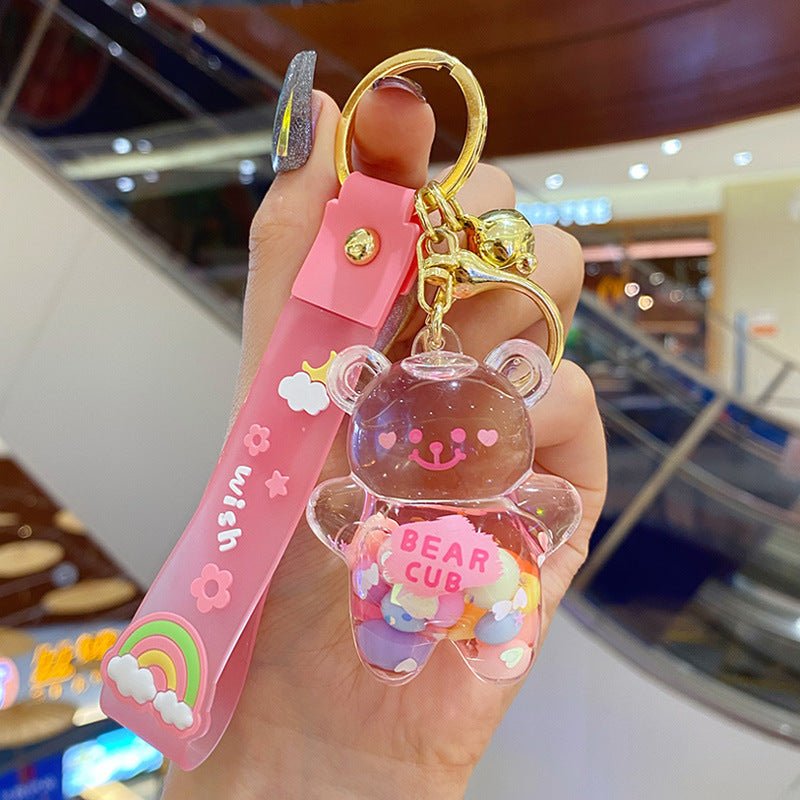 Liquid Into The Oil Bear Keychain Car Doll Bag Pendant | Orazek UK Ltd