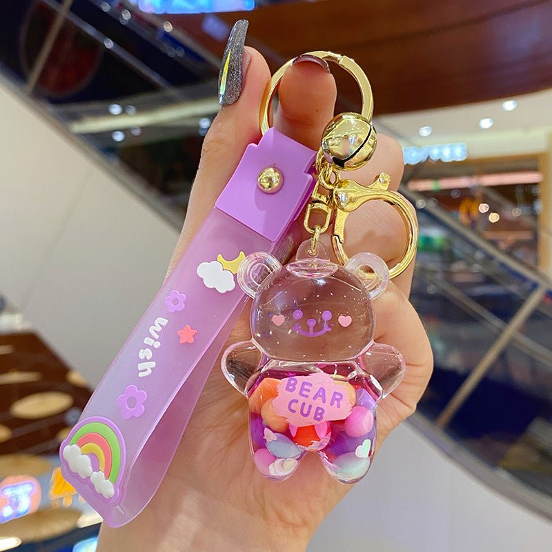 Liquid Into The Oil Bear Keychain Car Doll Bag Pendant | Orazek UK Ltd