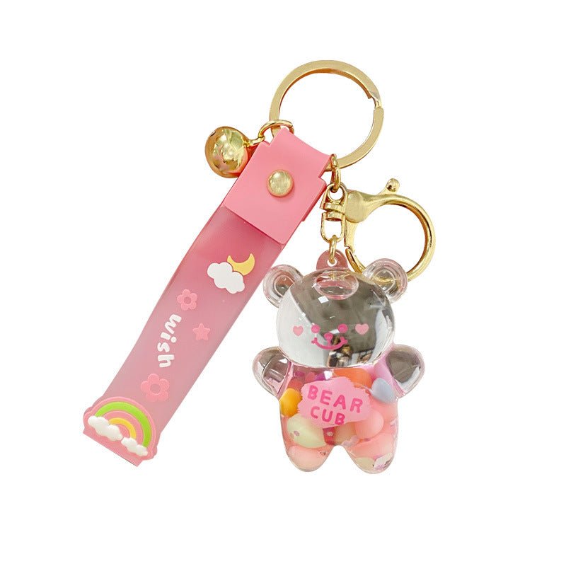 Liquid Into The Oil Bear Keychain Car Doll Bag Pendant | Orazek UK Ltd