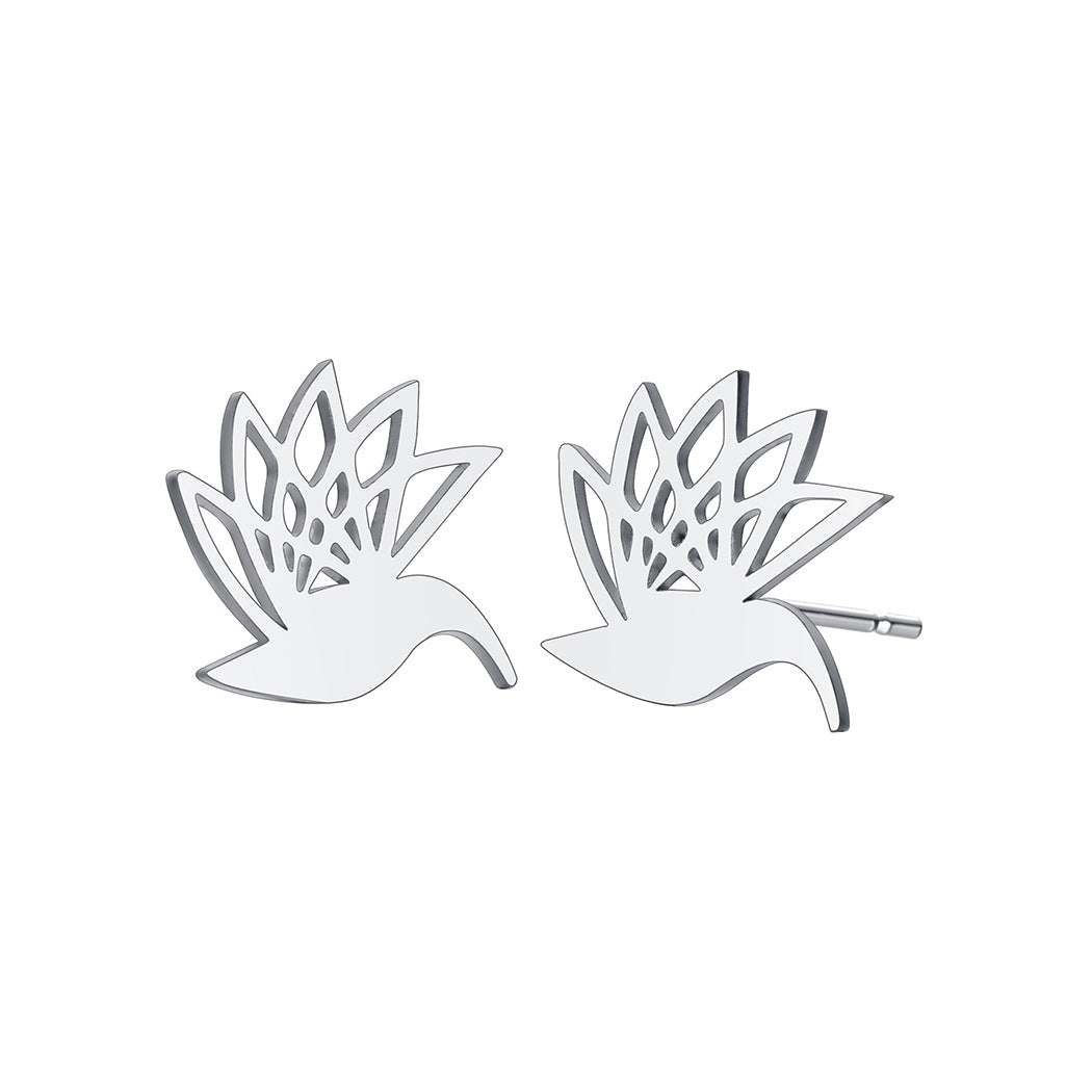 Little Bird Pigeon Stainless Steel Earrings Earings | Orazek UK Ltd