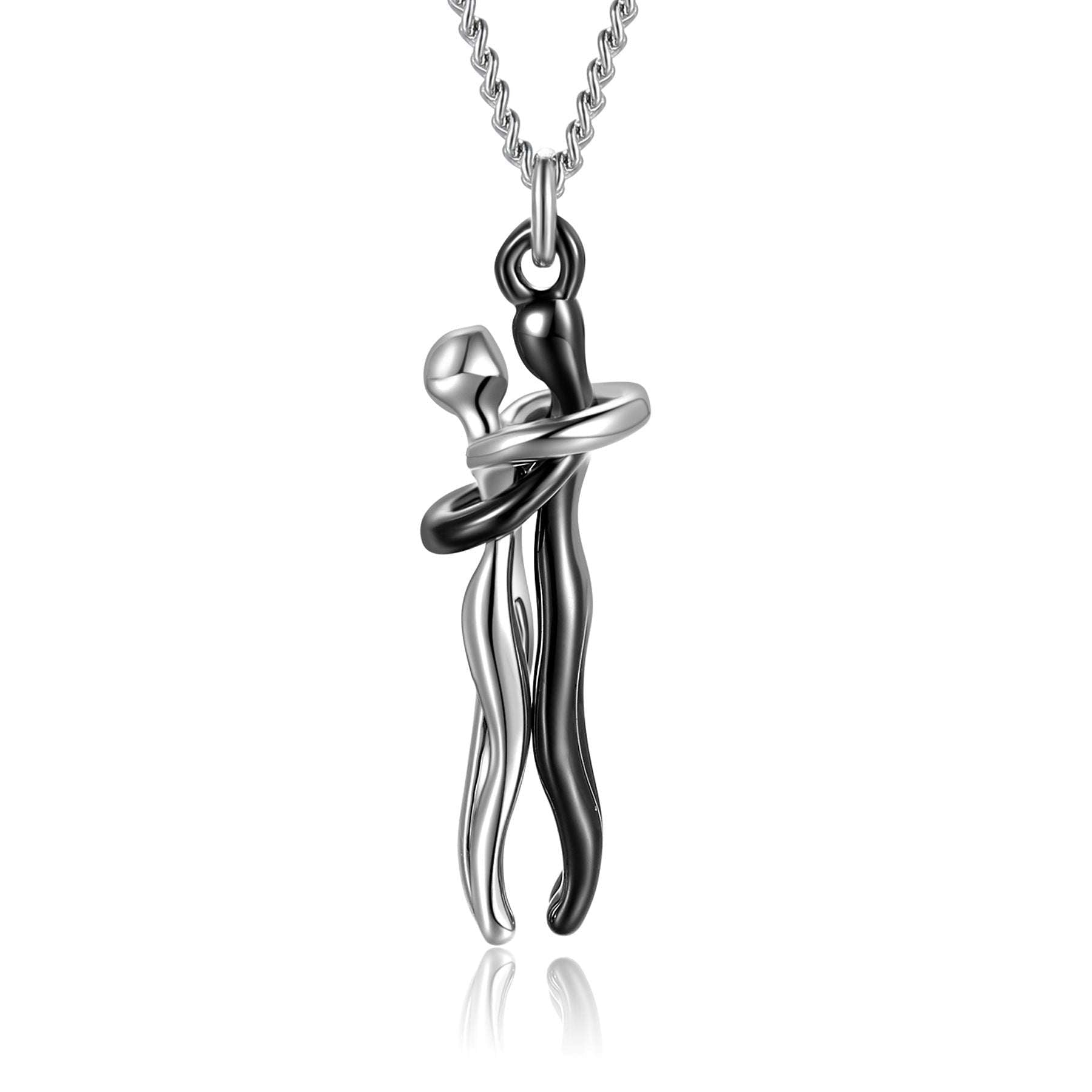 Love Hug Necklace Unisex Men Women Couple Jewelry Simple Temperament Clavicle Chain Valentines Day Lover Gift | Orazek UK Ltd