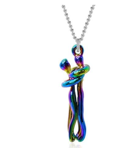Love Hug Necklace Unisex Men Women Couple Jewelry Simple Temperament Clavicle Chain Valentines Day Lover Gift Orazek UK Ltd