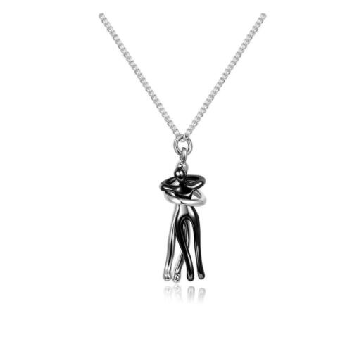 Love Hug Necklace Unisex Men Women Couple Jewelry Simple Temperament Clavicle Chain Valentines Day Lover Gift Orazek UK Ltd