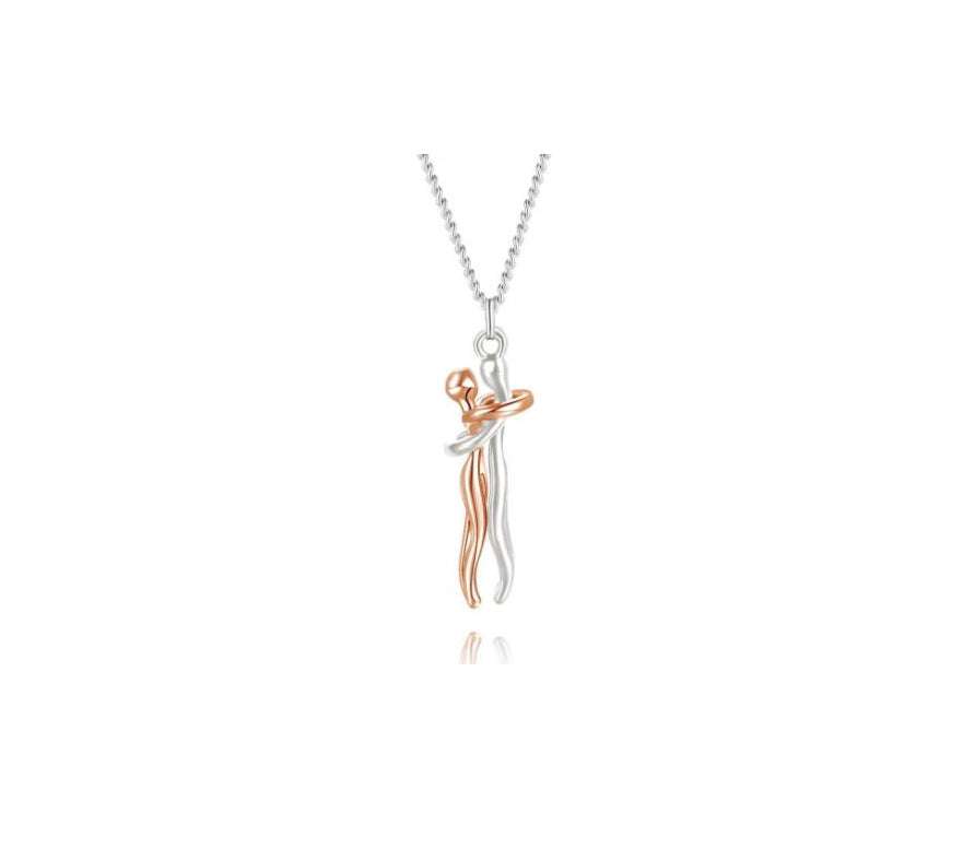 Love Hug Necklace Unisex Men Women Couple Jewelry Simple Temperament Clavicle Chain Valentines Day Lover Gift Orazek UK Ltd