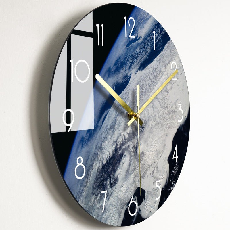Luxury Silent Wall Clock Living Room Glass Clocks Wall | Orazek UK Ltd