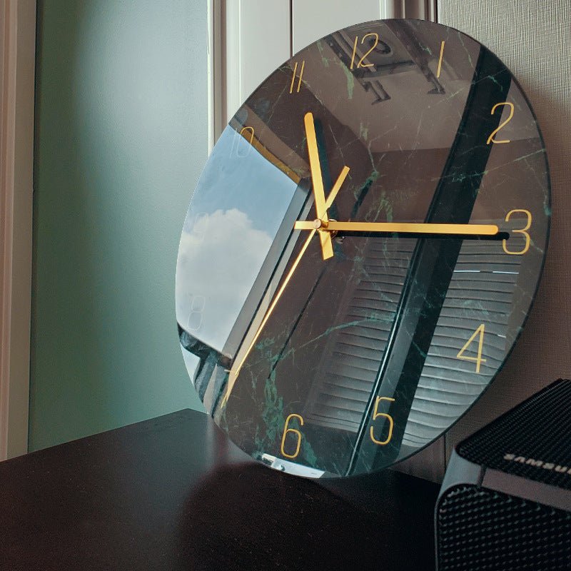 Luxury Silent Wall Clock Living Room Glass Clocks Wall | Orazek UK Ltd