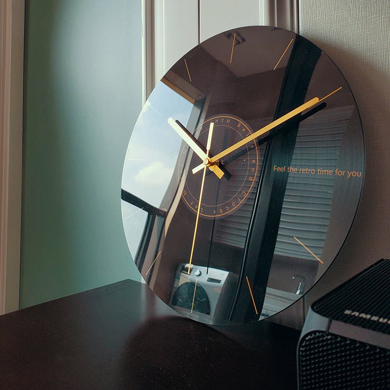 Luxury Silent Wall Clock Living Room Glass Clocks Wall | Orazek UK Ltd