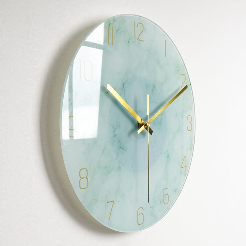 Luxury Silent Wall Clock Living Room Glass Clocks Wall | Orazek UK Ltd