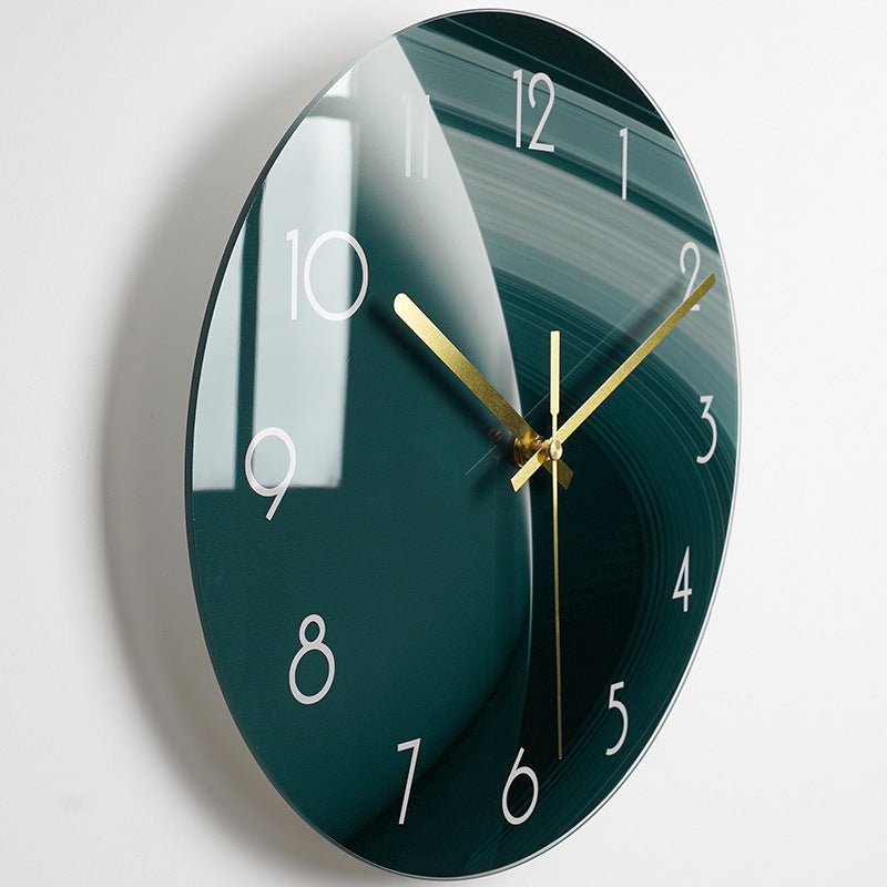 Luxury Silent Wall Clock Living Room Glass Clocks Wall | Orazek UK Ltd