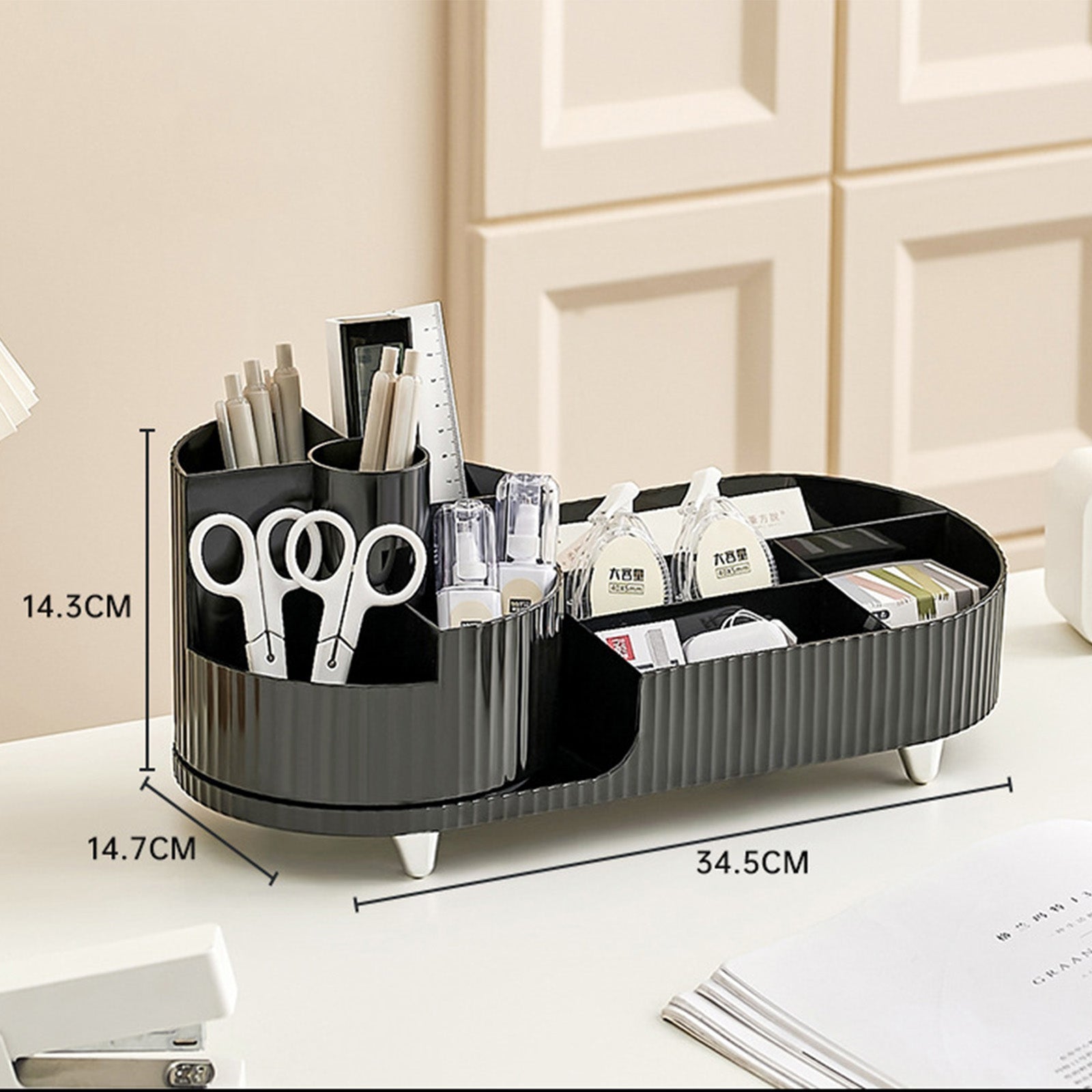 Makeup Organizer Countertop Rotating Makeup Organizer For Vanity Large Capacity Cosmetic Display Case With Makeup Brush Holder Cosmetic Organizer Countertop | Orazek UK Ltd