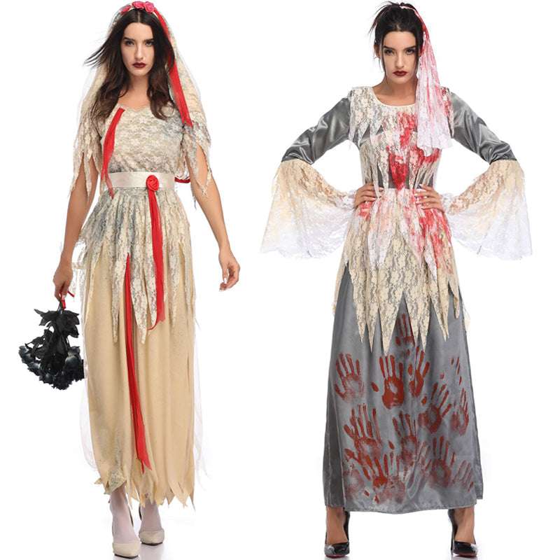 Male and female adult bride and groom Halloween costumes Orazek UK Ltd