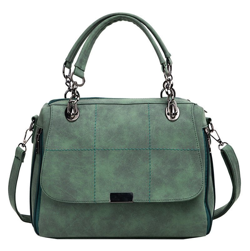 Matte Women Scrub Female Shoulder Bags Large Capacity Matcha Green PU Leather Lady Totes Boston Bag for Travel Hand Bags | Orazek UK Ltd