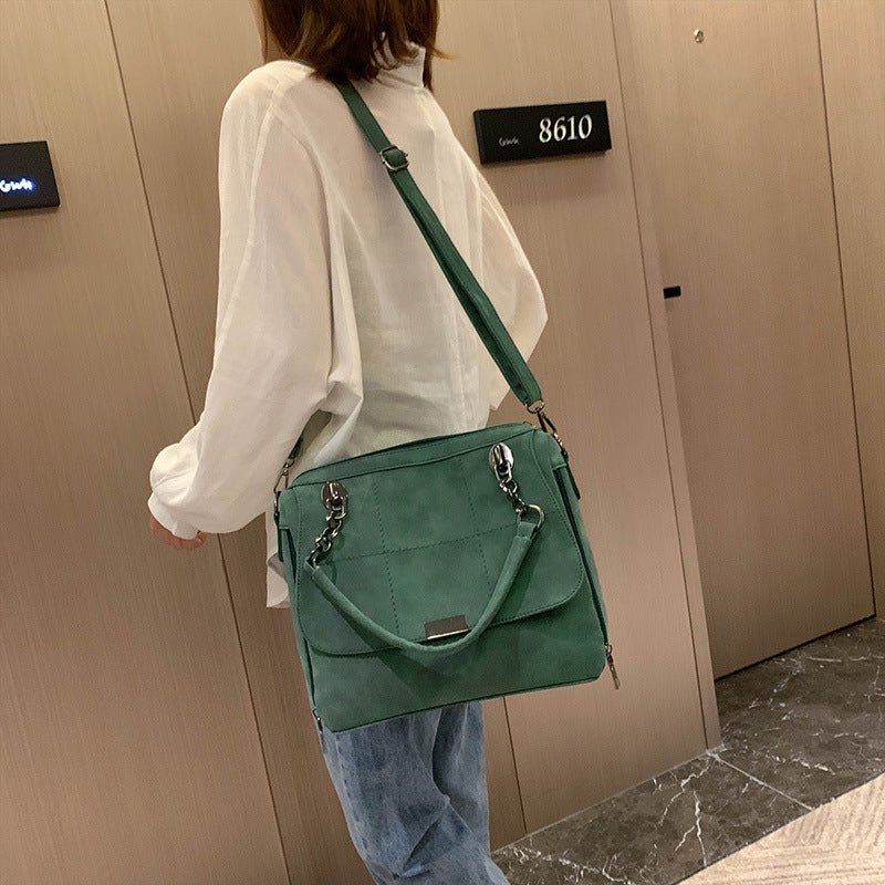 Matte Women Scrub Female Shoulder Bags Large Capacity Matcha Green PU Leather Lady Totes Boston Bag for Travel Hand Bags | Orazek UK Ltd